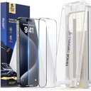 MAGIC JOHN 3rd Gen Upgraded for iPhone 15ProMax Screen Protector 6.7 Inch,HD Clear,Shatterproof Tempered Film,Auto Dust-Elimination,Bubble Free,Easy Installation,2 Pack