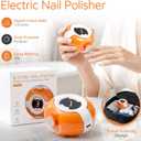 Electric Nail Clipper for Adults & Kids Rechargeable Automatic Nail Trimmer with Built-in File & LED Light, Safe & Easy Nail Care for Fingernails & Light Trimming (Orange)