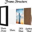 OMAIGAR 10x10 Picture Frame for 10by10 Square Poster Photo Canvas Certificate Black High Transparent Photo Frame Wall Desktop Horizontal Vertical 10 x 10