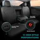 Custom for Tesla Model Y Juniper Seat Covers 2025-2026 Black | upgraded 1:1 custom Fit, premium faux leather, 5 seaters, waterproof & breathable, airbag compatible