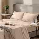 Utopia Bedding Queen Sheet Set - 4 Piece Cloud-Soft Microfiber Sheets - Airy & Comfortable for Restful Sleep - Includes 1 Fitted, 1 Flat & 2 Pillowcases (Beige)