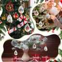 Amyhill 3 Pcs Nativity Scene Oyster Shell Christmas Ornament Natural Flat Oyster Shells Religious Ornament with Jute Rope for Home Hanging Decor, DIY and Crafts Tree Home Office Gift