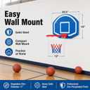 Wall Mounted Basketball Hoop Shatter-Proof Backboard 18" Standard Rim, Anti-Tear Net, Indoor Outdoor Basketball Games