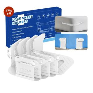 Bedsheet Holder with Lock Strips | Bedsheet Tucker Tool for Corners | Durable Straps Keep Sheets Firm & Tight | Universal Fit Mattress Lifter & Tuck Tool (White)