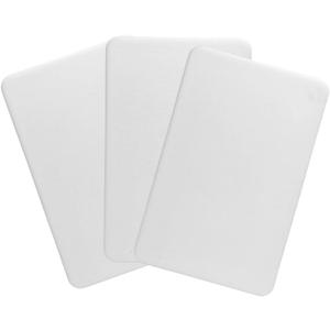 Small Plastic Cutting Boards 10 x 6 Inch - Set of 3 Mini Bar Boards for Kitchen, Restaurant Quality 1/2" Thick High Density HDPP, Lightweight and White Color