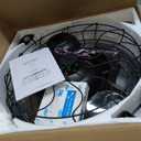 LEDIARY 42" Retractable Ceiling Fans with Lights, Farmhouse Industrial, Caged Fandelier Ceiling Fans with Remote, 6 Wind Speeds,Invisible Blades, Black 