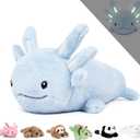 Niuniu Daddy 18" | 2.8 Pound Blue Axolotl Weighted Stuffed Animals for Kids Adults Girls, Giant Cute Axolotl Stuffy Plush Toy with Glowing Ears in The Dark, Kawaii Gifts for Holidays Christmas (Medium)