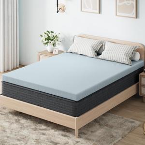 OhGeni 2 Inch King Memory Foam Mattress Topper Pad with Cover, Soft Bed Cover with Anti-Slip Base, Enhanced with Cooling GelPremium Comfort for Sleep & Back Pain Relief, Removable & Washable