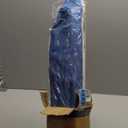 JEAREY 8.5FT Beach Umbrella for Sand Portable Outdoor Beach Umbrella with Sand Anchor Fiberglass Rib Push Button Tilt and Carry Bag,Navy-White Stripe