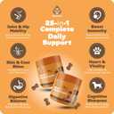25-in-1 Dog Multivitamin, Chewable Supplements for Hip & Joints, Immune System, Gut & Digestive, Calming & Allergy Support, Omega 3 for Puppy & Seniors Dogs - 90ct (Beef), EXP 01/22/2028