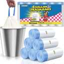 4 Gallon Trash Bags Drawstring 1.1 Mil - 120 Count White Small Garbage Bags Unscented for Bathroom, 15 Liter Thick Plastic Wastebasket Liners for Toilet Home Office and Bedroom