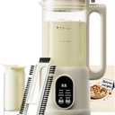 Automatic Nut Milk Maker, 8 in1 40oz Soybean Milk Machine for Homemade Almond, Oat, Soy, Coconut, Plant-Based Milk and Non Dairy Beverages, 12 Hours Timer/Auto-clean/Room Temp/Keep Warm/Boil/Low-Noise