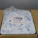Laura Ashley - Twin Comforter Set, Reversible Cotton Bedding with Matching Sham, Medium Weight for Year Round Use, Oeko-Tex Certified, Dorm Essentials (Belinda Blue)