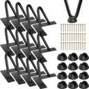 Chumia Set of 12 Pcs Hairpin Legs Iron Heavy Duty Furniture Legs Table Dresser Legs Home Metal Legs Feet for DIY Furniture TV Cabinet Sofa Nightstand Legs with Floor Protectors and Screws (4 inch)