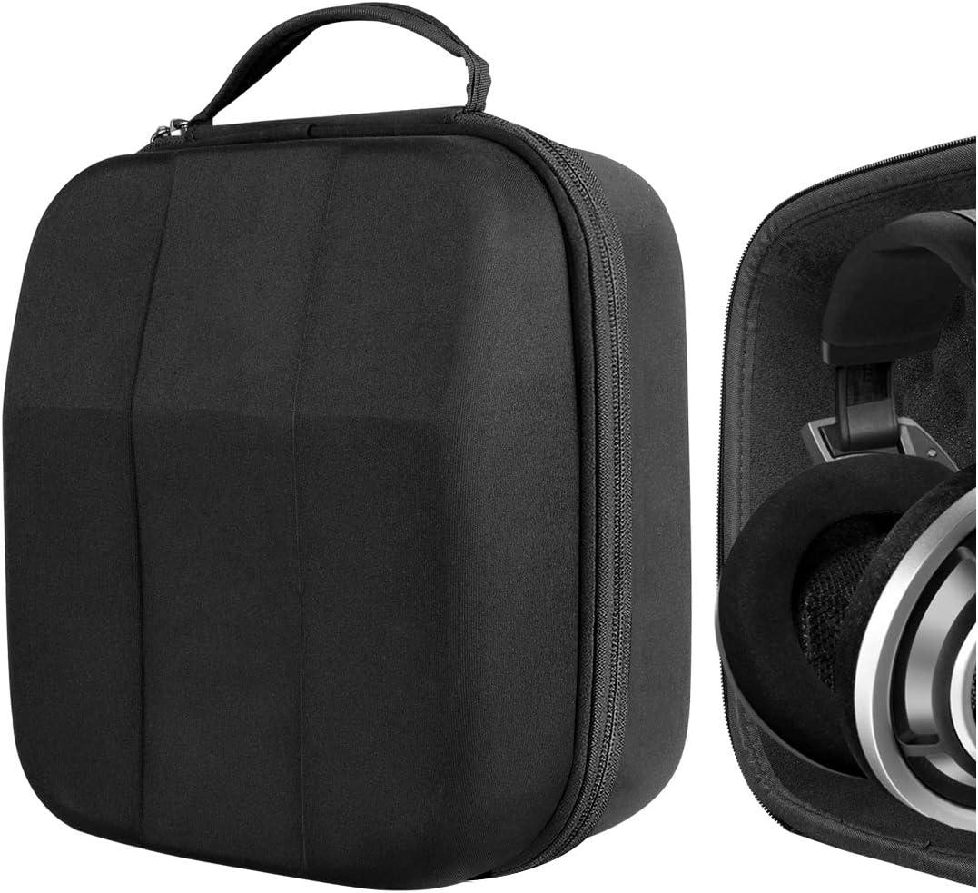 Geekria Shield Case for Large-Sized Over-Ear Headphones, Replacement Protective Hard Shell Travel Carrying Bag with Cable Storage, Compatible with Beyerdynamic DT880Pro, AKG K701 Headsets