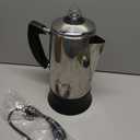 Elite Gourmet EC924 Electric Coffee Percolator, BPA Free, Keep Warm, Clear Brew Progress Knob, Cool-Touch Handle, Cordless Serve, 12-Cup, Stainless Steel