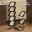 Retro Rattan Vertical Shoe Rack, Free Standing Shoe Storage Cabinet, Small Shoe Rack, Storage Rack, Suitable for Small Spaces and Narrow Spaces (Black, 6-Tier)