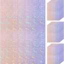 60 Sheets Holographic Laminate Sheets Clear Glitter A4 Size Vinyl Sticker Paper Holographic Overlay Self Adhesive Waterproof Transparent Film, 11.7 x 8.3 Inch (Star Style)