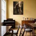 Jesus and Lamb Canvas Wall Art Jesus the Good Shepherd Poster Printings Religious Christian Paintings Inspirational Bible Faith Wall Decoration for living room, Church, Prayer room Decor 16x24 Inch