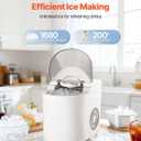 VEVOR Countertop Ice Maker, 7 Cubes Ready in 6 Mins, 26 lbs per Day, Self-Cleaning Portable Machine with Ice Scoop, Ice-Making Machine with 2 Sizes Bullet ICES for Home, Kitchen, Office, Bar & Party