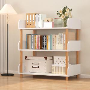 3-Tier Open Bookcase with Extra-Deep Shelves - Modern Display Bookshelf Premium Solid Wood for Living Room, Home Office & Bedroom, 11.8in Deep Storage Cabinet, Warm White