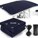 Boat T top Canvas Replacement with Storage Bag 900D Heavy Duty Waterproof T-Top Canvas Without Frame Navy Blue (61" x 44")