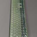 UBOTIE Wireless Keyboard and Mouse Combo with 110 Round Keycaps, Power Switch, and Scissor-Switch Typing Feel Ideal for Office Use(Cyan Gradient)