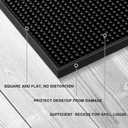 BARsics PVC Bar Service Mat for Cocktail Bartender 18x12 inches (Black 2-Pack)