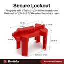 Ball Valve Lockout with Safety Padlock, Adjustable Ball Valve Lockout Device, Suitable for 1/2"-2-1/2" Diameter Outside Pipe, 1 Set, Water Spigot Lock, OSHA Compliant Outdoor Faucet Lock