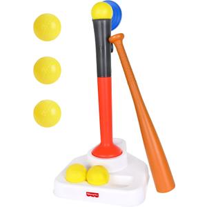 Fisher-Price™ Grow-to-Pro 2-in-1 Tee Ball Set for Toddlers & Kids, Height Adjustable Batting Practice & Outdoor Play Toy, Ages 18+ Months