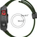 26mm 22mm 20mm QuickFit Watch Band Compatible with Garmin Fenix 8 7 6 5 3 hr 6s 5s 6x 5x Forerunner 935 945 965 Magnetic Silicone Watch Band for Garmin Instinct Approach MARQ Descent Quatix Epix Pro (Army Green)