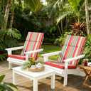 Enipate 2 Pack Outdoor High Back Chair Cushion, Weather Resistant Adirondack Rocking Chair Cushions, Patio Chair Seat Cushions, 44.5L20.5W3H
