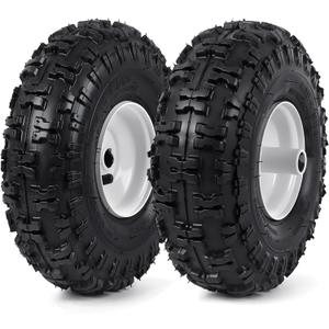 AR-PRO (2-Pack) 4.10-4" Snowblower Tire and Rim - Replacement 4-Ply 11x4.10-4 Tubeless Tire Compatible with MTD 934-04282B Snow Blower Wheel Assembly