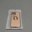 Hython for iPhone 15 Case with Ring Stand, 360 Rotatable Ring Holder Magnetic Kickstand, Plating Rose Gold Edge Soft Cover Women Girls Luxury Protective Phone Case for iPhone 15 6.1", Pink