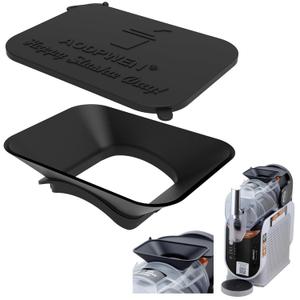 Silicone Funnel with Lid Compatible with Ninja Slushie Machine, Food Grade Funnel for Ninja Slushie Machine FS301 (Black)