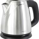 ChefsChoice Electric Kettle 1500 Watts Cordless Compact Water Boiler Features Stainless Steel Construction Boil Dry Protection & Auto Shut Off Easy Pour, 1-Liter, Metallic (Silver)