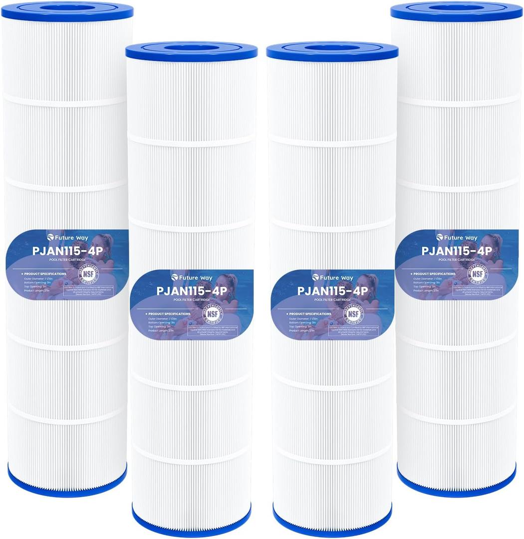 Future Way CV460 Pool Filter Cartridges Replacement for Jandy CV460, CL460, Replace Jandy R0554600, Pleatco PJAN115, Unicel C-7468, 4X115 sq.ft, 4 Pack