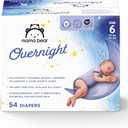 Amazon Brand - Mama Bear Overnight Baby Diapers with Leak Protection and Skin Protection, Fragrance-Free, Size 6, Hypoallergenic, Chlorine Free, Dermatologist Tested, 54 Count