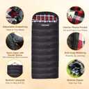 POEPORE Flannel Sleeping Bag Cotton 0 Degree Cold Weather for Adults XXL Sleeping Bag 4 Season Big and Tall with Compression Sack