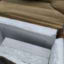 Reallnaive 2 Pcs 22" x 4" Marble Vanity Sidesplash Bathroom Vanity Backsplash Engineered Stone Side Splash for Bathroom Sink Home Decoration (Carrara White)