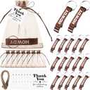 Junkin 50 Set Western Cowboy Party Favors Mental Bottle Opener Keychain Bulk with Organza Bags Thank You Tags and Rope for Birthday Baby Shower Wedding Wild West Derby Party Decorations (HOWDY 1)
