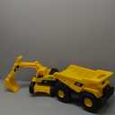 CAT Construction Toys CAT Construction Tough Rigs 15" Dump Truck & Excavator Set Toys 2 Pack Ages 3+ | Kid Powered Caterpillar Vehicle Set | Indoor or Ourdor Play | No Batteries Required