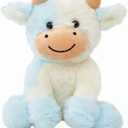 Cow Stuffed Animals Soft Plush Cute Cow Doll for Boys Girls 8in (zuo NIU qian lanse)