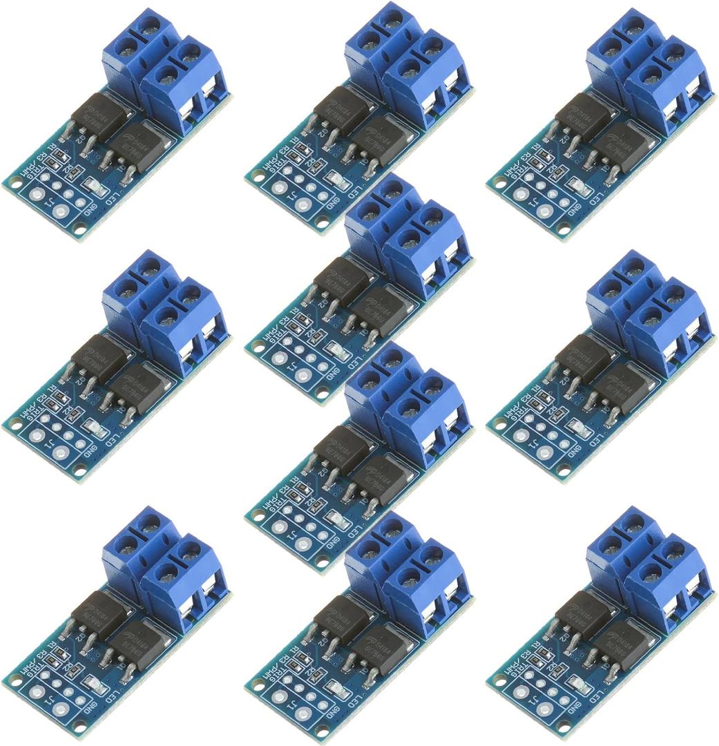 10PCS DC 5V-36V 15A(Max 30A) 400W Dual High-Power MOSFET Trigger Switch Drive Module 0-20KHz PWM Adjustment Electronic Switch Control Board Motor Speed Control Lamp Brightness Control