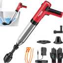 FREESEA Electric Toilet Plunger Blaster: High Pressure Toilet Plungers for Bathroom Heavy Duty Declogger Toilet Snake Drain Clog Remover Air Unclogger Tool Unclogging for Sink Floor Kitchen Clogged