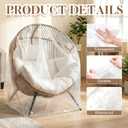 53 x 43 x 45 Inches Clear Patio Egg Chair Cover Waterproof Wicker Egg Swing Chair Covers Resistant Plastic Patio Furniture Cover for Home Garden Outdoor Furniture Favor