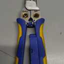 GADO Pro 8-in-1 Wire Crimper Stripper with Voltage Detector & Dual Alarms - Heavy Duty 12-250V AC/DC Tester for Hot/Neutral Wires - Electrician, HVAC, Car Repair Tool (Blue-1)