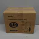 Dmsky Sublimation Coffee Mugs Tazas Para Sublimar 11 oz Blank Bulk Coffee Mug White Ceramic Photo Cups With Box, Heat Tape, sublimation paper Ideal for Crafts Printing Set of 12