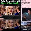 Privacy Screen Protector Compatible with iPhone 17 Pro Max (2 Pack), Tempered Glass, 3X Stronger, Super Privacy, Edge-to-Edge Coverage, HD Clear, Anti-Scratch, Anti-Fingerprint