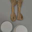 G2PLUS 100PCS White Gift Tags with String2.2'' Round Paper Tag Blank Hang Tag Circle Tags with Holes for Craft Projects, Xmas Gift, DIY Wedding Favor Bag